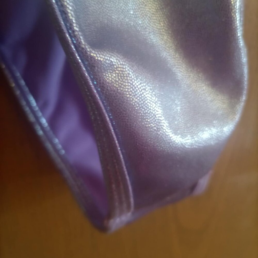 Purple Metallic Bodysuit Sz L/XL - Picture 3 of 6